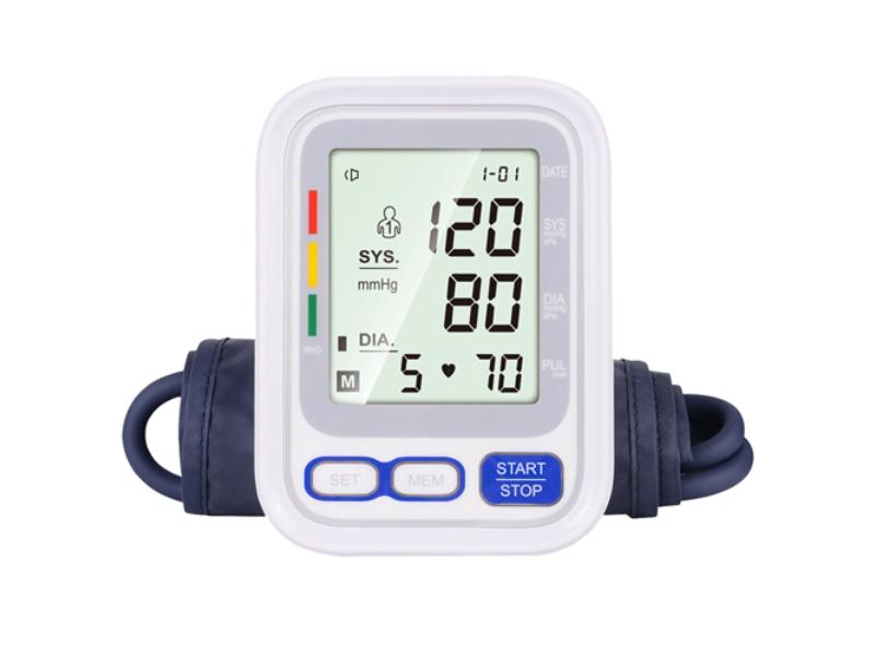 Picture of Fresh Fab Finds FFF-GPCT3760 Digital BP Cuff Pulse Heart Rate Machine Voice Pulse Meter Automatic Arm Blood Pressure Monitor&#44; White