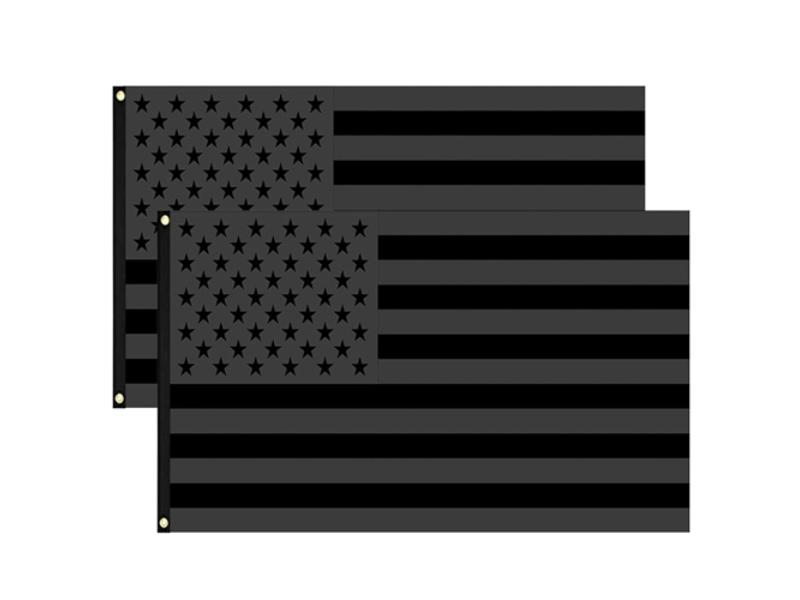 Picture of Fresh Fab Finds FFF-GPCT3171 3 x 5 ft. All UV Protection Double Side Printing Fade Resistant USA Flag with Brass Grommets American Flag&#44; Black