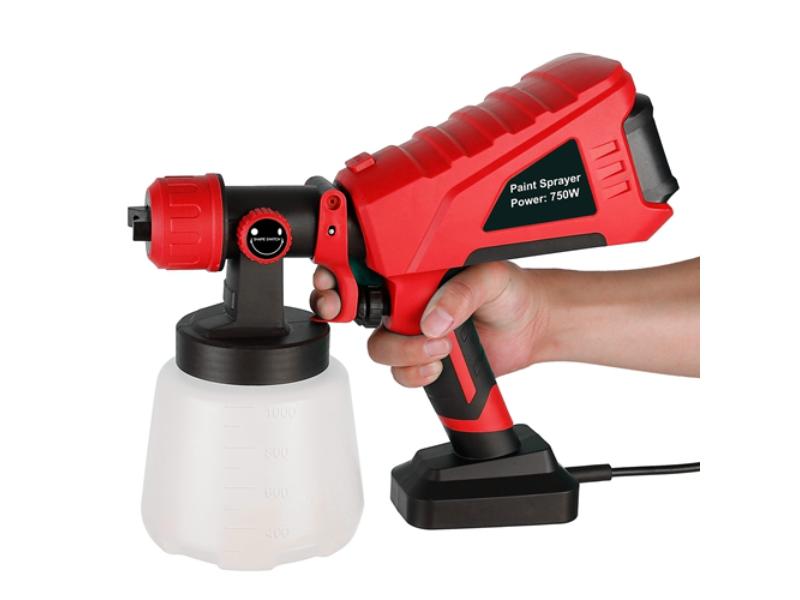 Picture of Fresh Fab Finds FFF-GPCT2916 750W Electric Handheld HVLP Spray Painter Painting Spray Gun for Fences Brick Walls with 3 Spray Patterns 1000 ml Detachable Cup&#44; Red
