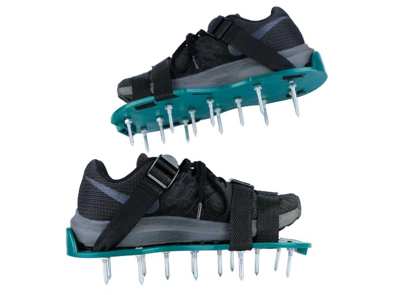 Lawn Grass Aerating Spike Sandal Heavy Duty Aerator Shoes with Adjustable Straps for Lawn Garden - Set of 2