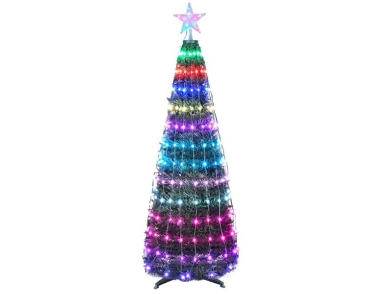 Picture of Fresh Fab Finds FFF-1.5M-GPCT4437 4.9 ft. LED Lights Collapsible Christmas Tree Light with Remote App Control IP65 Waterproof Customized Mode Timer Setting Work&#44; Multi Color - 1.5 m - 166 Piece