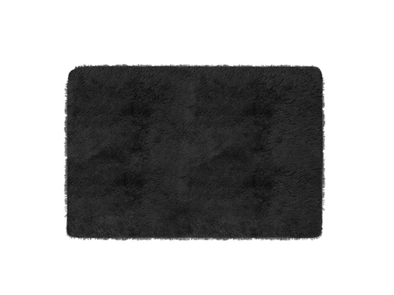 Picture of Fresh Fab Finds FFF-Black-GPCT2009 4 x 2.6 ft. Fluffy Bedroom Anti-Skid Shaggy Decorative Floor Carpet Mat Area Rug for Nursery Bedroom Living Room&#44; Black