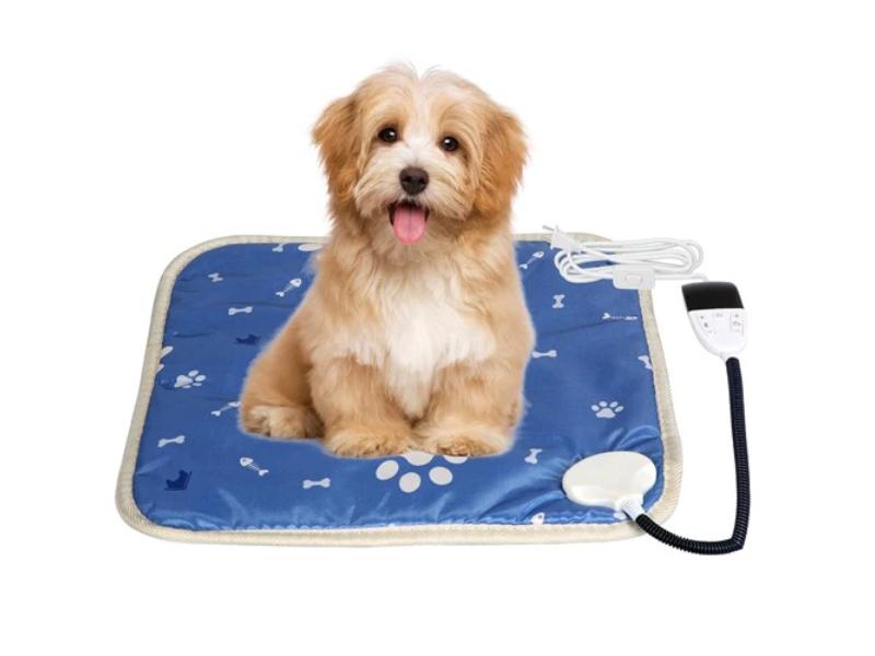 Picture of Fresh Fab Finds FFF-4545CM-9Gear-GPCT4445 Electric Waterproof Warming Blanket Dog Cat Heating Mat with 9 Heating Levels 4 Timer Setting On Function Chewing-Resistant