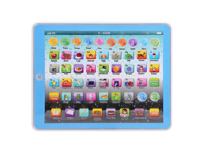 FFF-Blue-GPCT3821 Kid Baby Toddler Tablet Toy Educational Learning Study Tablet Pad Gift for Aged 2-3-4-5-6 -7 Girls Boys, Blue