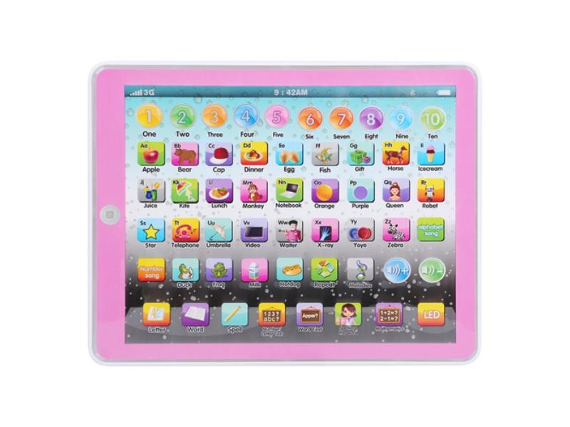 FFF-Pink-GPCT3821 Kid Baby Toddler Tablet Toy Educational Learning Study Tablet Pad Gift for Aged 2 3 4 5 6 7 Girls Boys, Pink -  Fresh Fab Finds