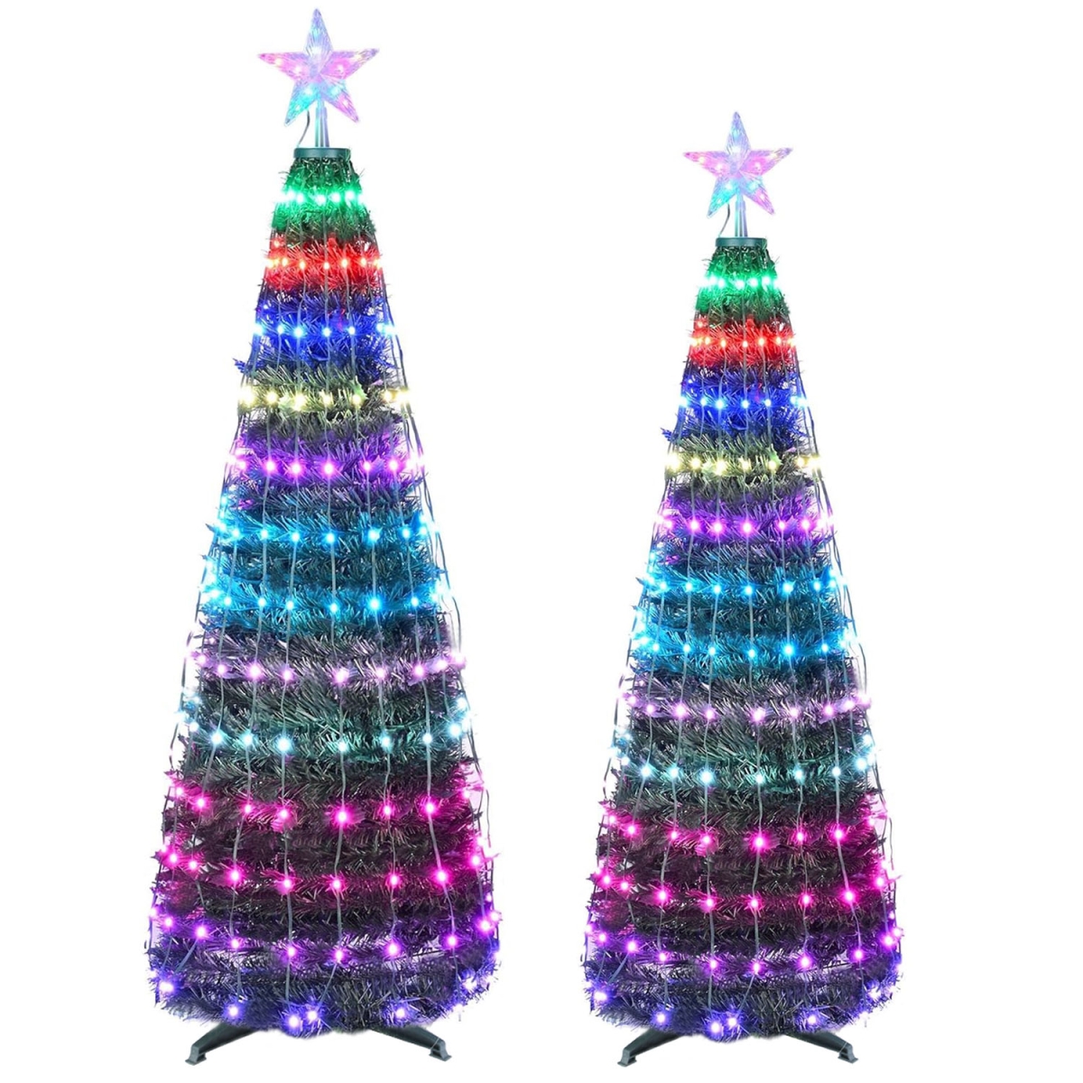 Picture of Fresh Fab Finds FFF-1.8M-GPCT4437 5.9 ft. LED Lights Collapsible Christmas Tree Light with Remote App Control IP65 Waterproof Customized Mode Timer Setting Work with A&#44; Multi Color - 234 Piece