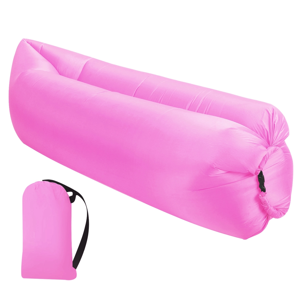 Picture of Fresh Fab Finds FFF-Pink-GPCT1897 Inflatable Lounger Air Sofa Lazy Bed Sofa with Portable Organizing Bag Water-Resistant Anti-Leaking for Backyard Lakeside Beach Traveling Camping Picnic&#44; Pink