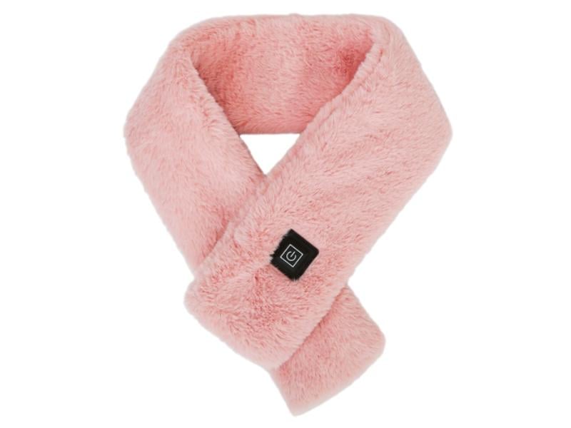 Electric USB Unisex Winter Shawl Soft Heated Scarf with 3 Heating Modes, Pink