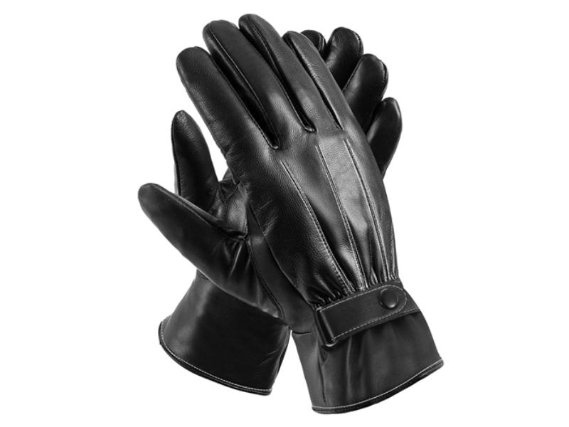 Picture of Fresh Fab Finds FFF-Black-GPCT818 Mens Leather Touchscreen Outdoor Windproof Cycling Skiing Warm Gloves&#44; Black