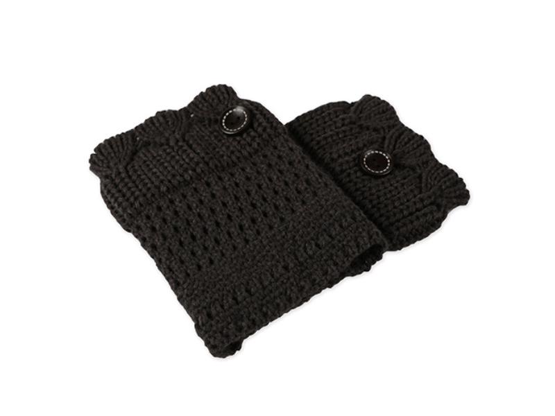 Picture of Fresh Fab Finds FFF-DGrey-GPCT801 Women Winter Crochet Knit Leg Warmers&#44; Dark Gray
