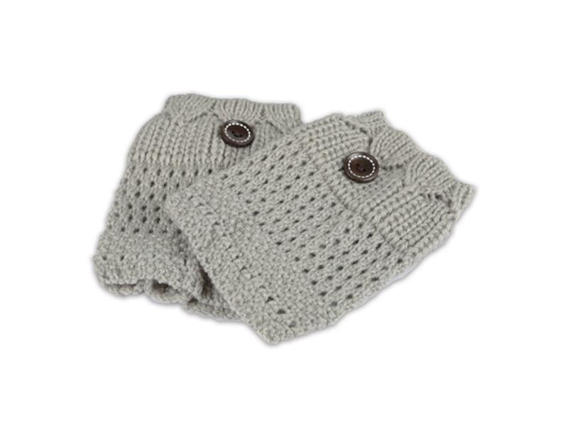 Picture of Fresh Fab Finds FFF-Grey-GPCT801 Women Winter Crochet Knit Leg Warmers&#44; Gray