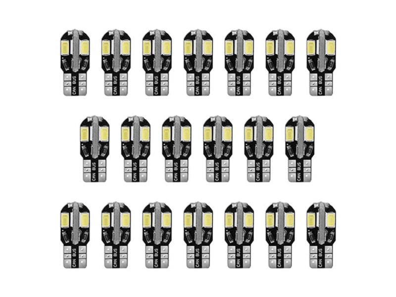 Picture of Fresh Fab Finds FFF-GPCT1764 T10 SMD5730 LED 6000K Wedge Light Lamps Dome Map License Plate Car Interior Festoon Kits Light Bulbs - 20 Piece