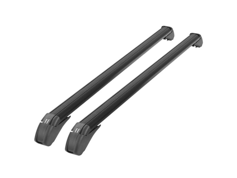 Universal 110 cm & 43 in. Car Roof Rack Cross Bar with Anti-Theft Lock Adjustable Window Frame for Bike Kayak Cargo Luggage, Black - 2 Piece