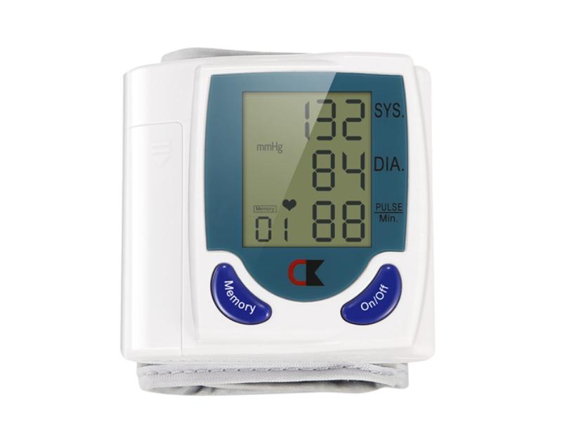 Picture of Fresh Fab Finds FFF-GPCT861 Blood Pressure Monitor Wrist Digital High Blood Pressure Cuff Heartbeat Tester with 60 Reading Memory 1.8 Inches LCD Screen Storage Box&#44; White