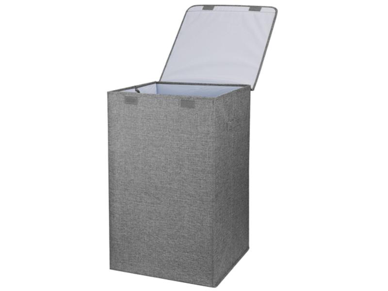Foldable Laundry Hampers Washing Clothes Laundry Basket with Lid Handles Storage Organizer, Gray