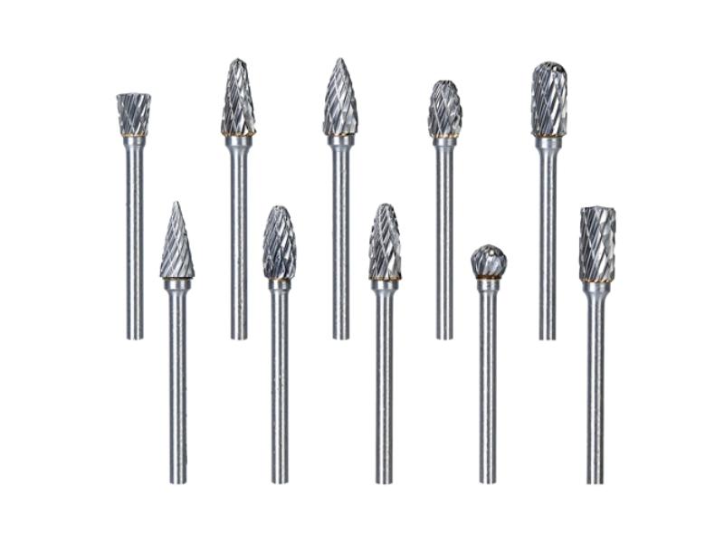 Picture of Fresh Fab Finds FFF-GPCT3059 Double Cut Carbide Rotary Die Grinder Bit Set 0.125 in. Shank 0.25 in. Head for Dremel Grinder Drill DIY Wood Working Carving Metal Polishing - 10 Piece