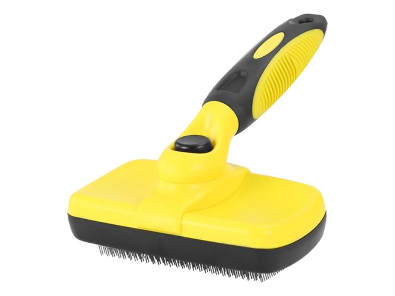 Picture of Fresh Fab Finds FFF-GPCT2070 Self Cleaning Slicker Brush Dogs Grooming Shedding Tools Pet Hair Grooming Remover&#44; Yellow
