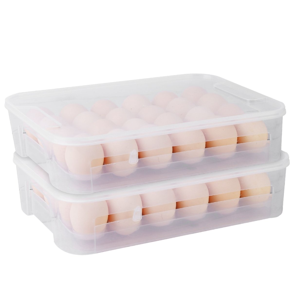 Picture of Fresh Fab Finds FFF-GPCT3168 2Pcs Stackable Egg Storage Box for Refrigerator - 24 Cavity Per Container