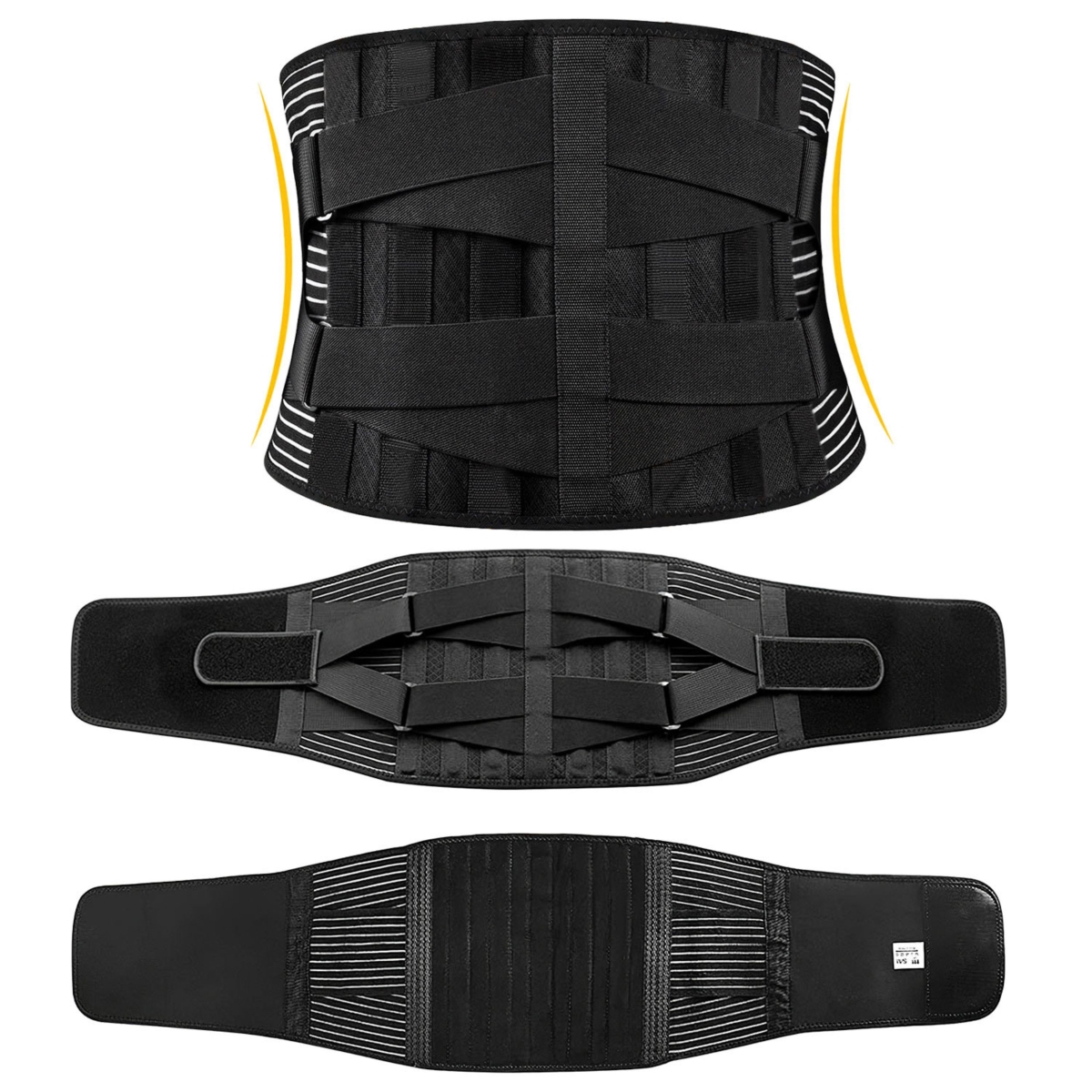 Picture of Fresh Fab Finds FFF-L-GPCT3525 Back Support Brace: Breathable Mesh Lumbar Support Belt&#44; Adjustable with Stays & Springs for Pain Relief - Men/Women