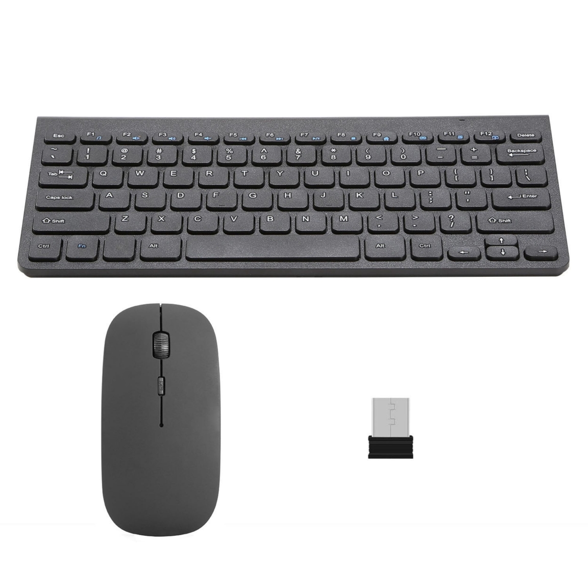 Picture of Fresh Fab Finds FFF-Black-GPCT1753 2.4GHz Wireless Keyboard Mouse Combos with USB Receiver - Notebook Laptop Mac PC TV - Office Supplies