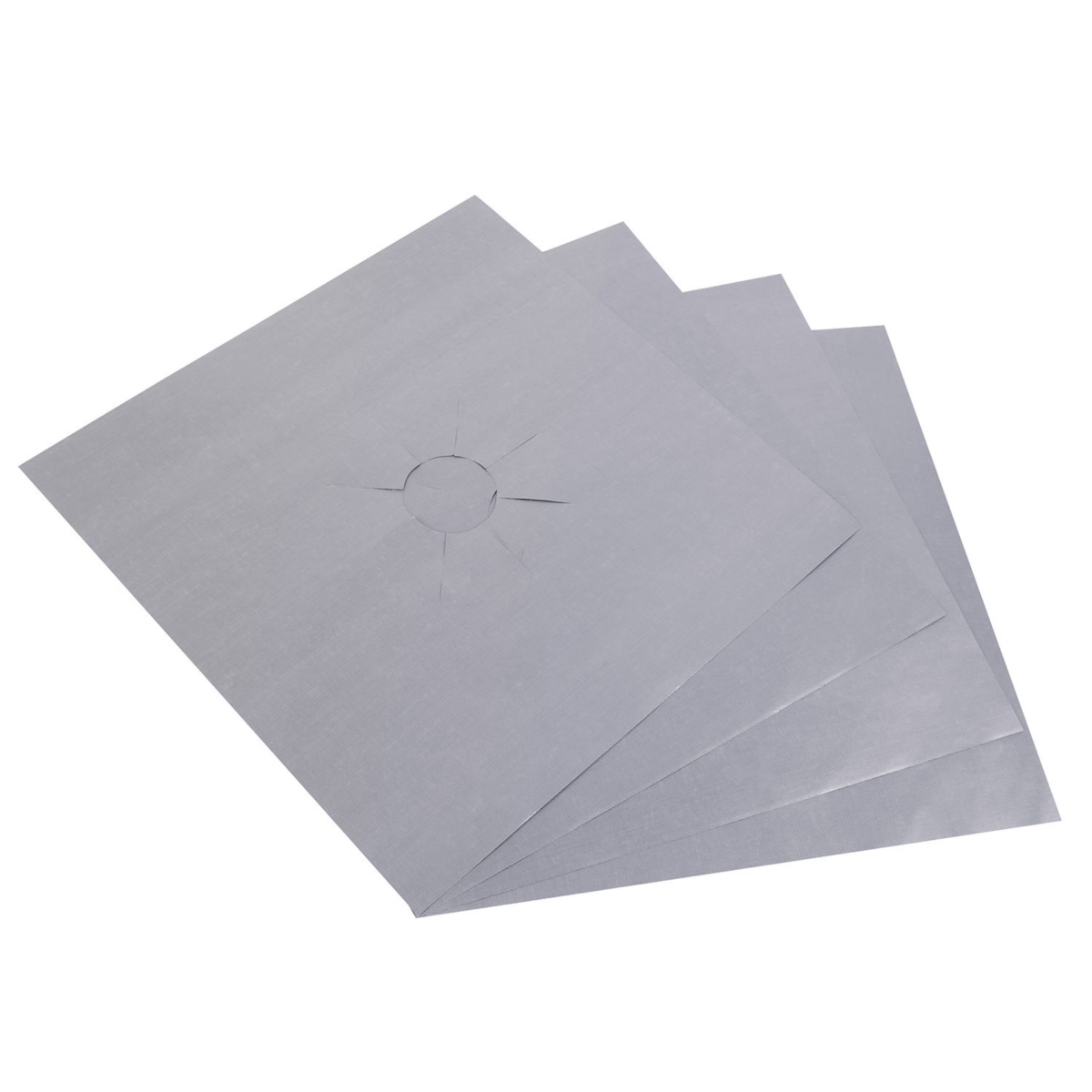 Picture of Fresh Fab Finds FFF-Silver-GPCT1203 4-Pack Nonstick Burner Protector Liner - Reusable, Stovetop, 4-Pack