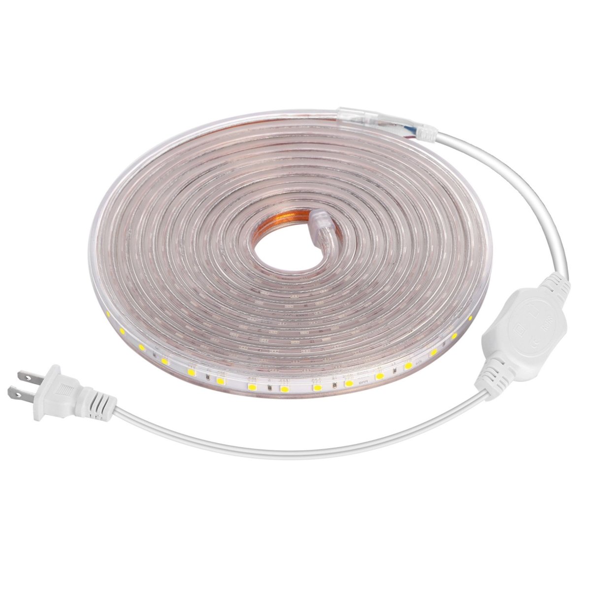 Picture of Fresh Fab Finds FFF-5MWarm-GPCT1445 32.8ft LED Strip Light 110V IP65 2500LM Dimmable Rope SMD 5050 6000K White Warm Waterproof