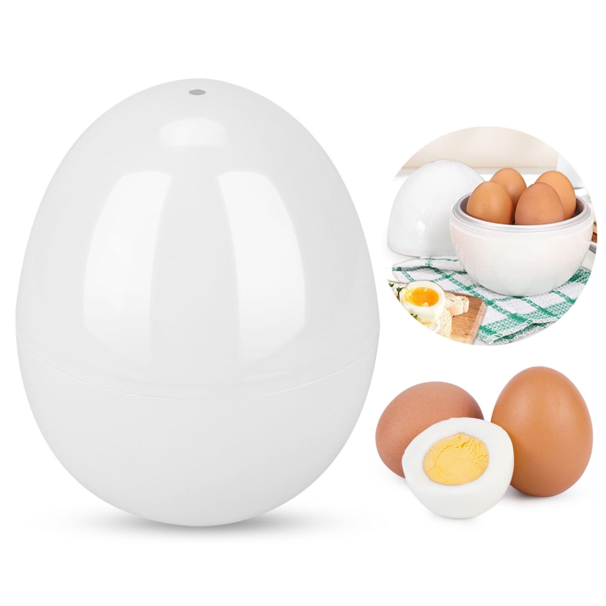 Picture of Fresh Fab Finds FFF-GPCT3408 Soft&#44; Medium&#44; Hard Egg Steamer Cooker for up to 4 Eggs - Ball Shape&#44; Microwave - Dishwasher Safe (Specs: Microwave Egg Boiler)