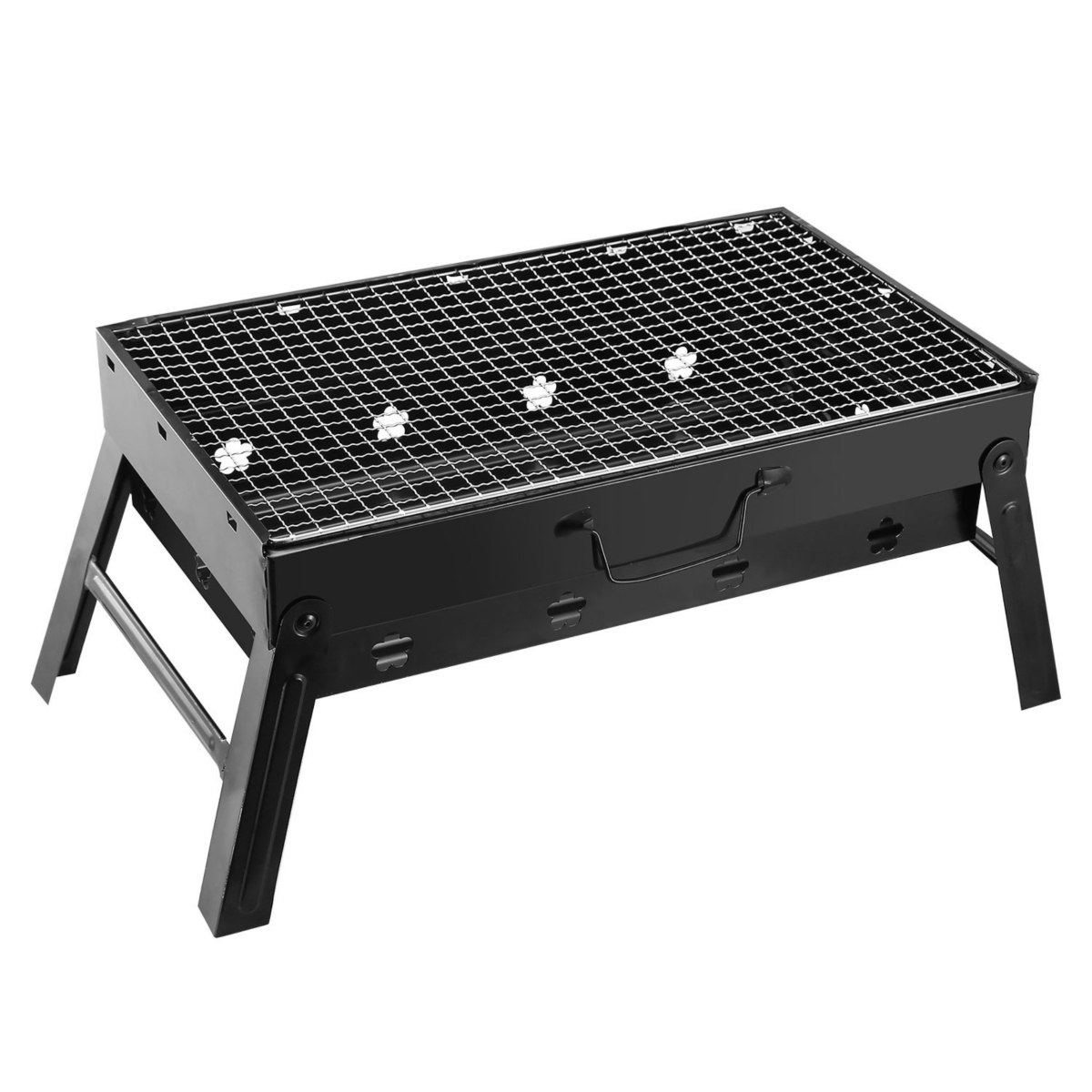 Portable BBQ Grill - Black - Foldable & Lightweight Smoker