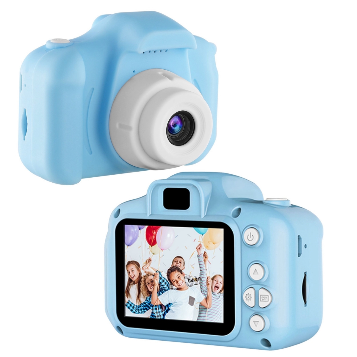 Picture of Fresh Fab Finds FFF-Blue-GPCT2043 Kids Camera&#44; 2.0 Screen&#44; 12MP&#44; 1080P FHD Video&#44; 4X Digital Zoom&#44; Games&#44; 32GB Card&#44; Shockproof Camcorder&#44; Ages 3-10