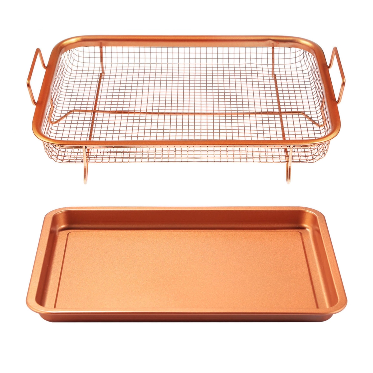 Picture of Fresh Fab Finds FFF-GPCT1490 Non-Stick Crisper Tray Set - Air Fry Pan&#44; Grill Basket&#44; Oven Dishwasher Safe - Oil Free!