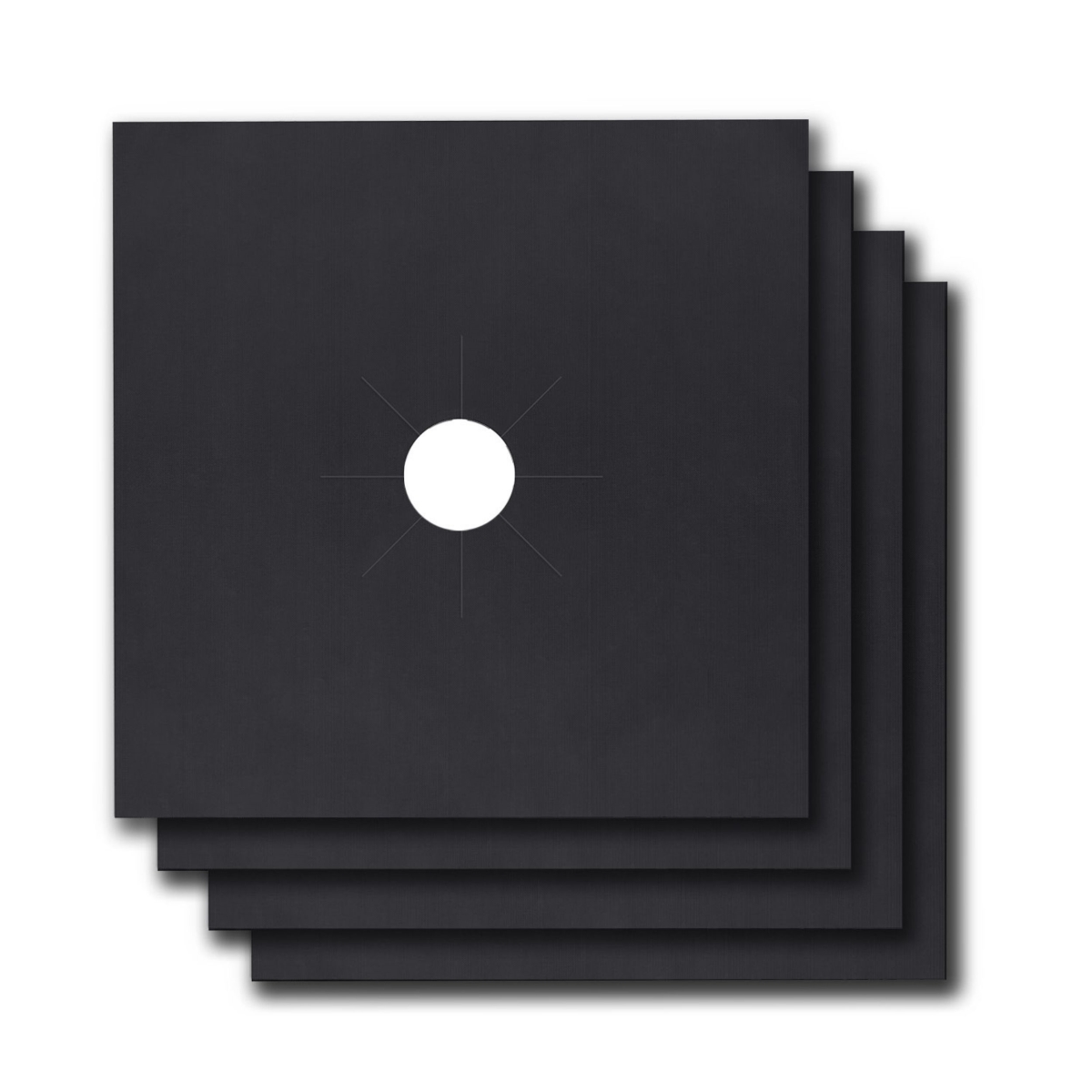 Picture of Fresh Fab Finds FFF-Black-GPCT1203 4-Pack Nonstick Burner Protector Liner - Reusable, Stovetop, 4-Pack