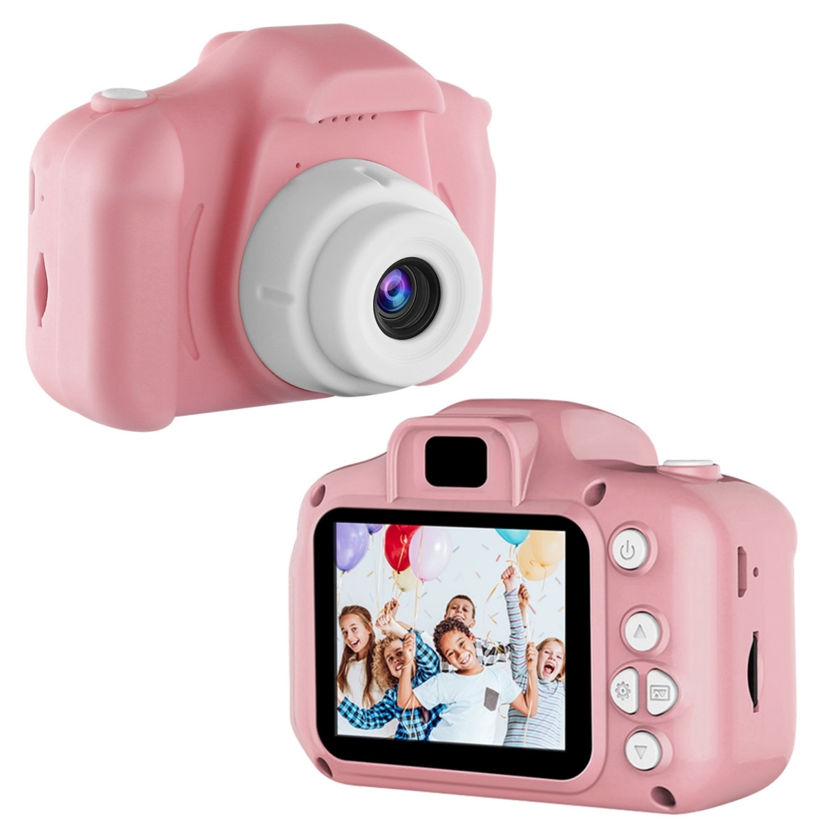 Picture of Fresh Fab Finds FFF-Pink-GPCT2043 Kids Camera&#44; 2.0 Screen&#44; 12MP&#44; 1080P FHD Video&#44; 4X Digital Zoom&#44; Games&#44; 32GB Card&#44; Shockproof Camcorder&#44; Ages 3-10