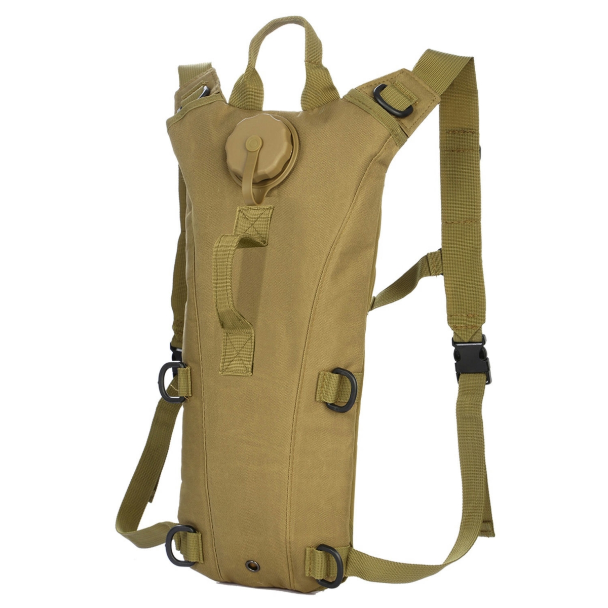 iMounTek Tactical Hydration Pack, 3 Liter Water Bladder Adjustable Water Drink Backpack for Hiking Cycling Climbing Running - Khaki - One Size