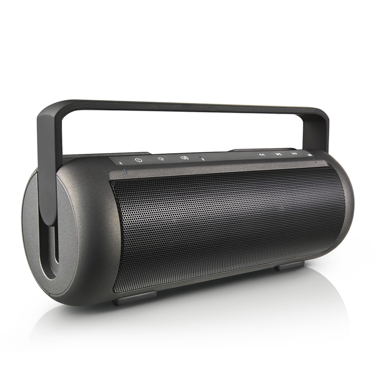 iRola Wireless Speaker, Powerful Dual Subwoofer Stereo Bass Noise Cancelling with Mic Aux-in for Camping Party - Black - One Size