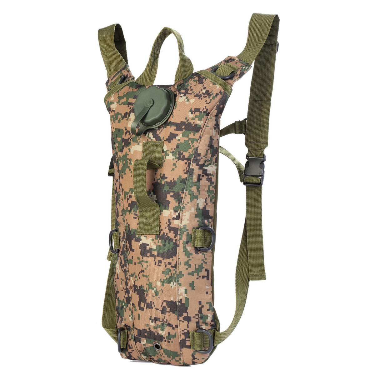 iMounTek Tactical Hydration Pack, 3 Liter Water Bladder Adjustable Water Drink Backpack for Hiking Cycling Climbing Running - Jungle - One Size