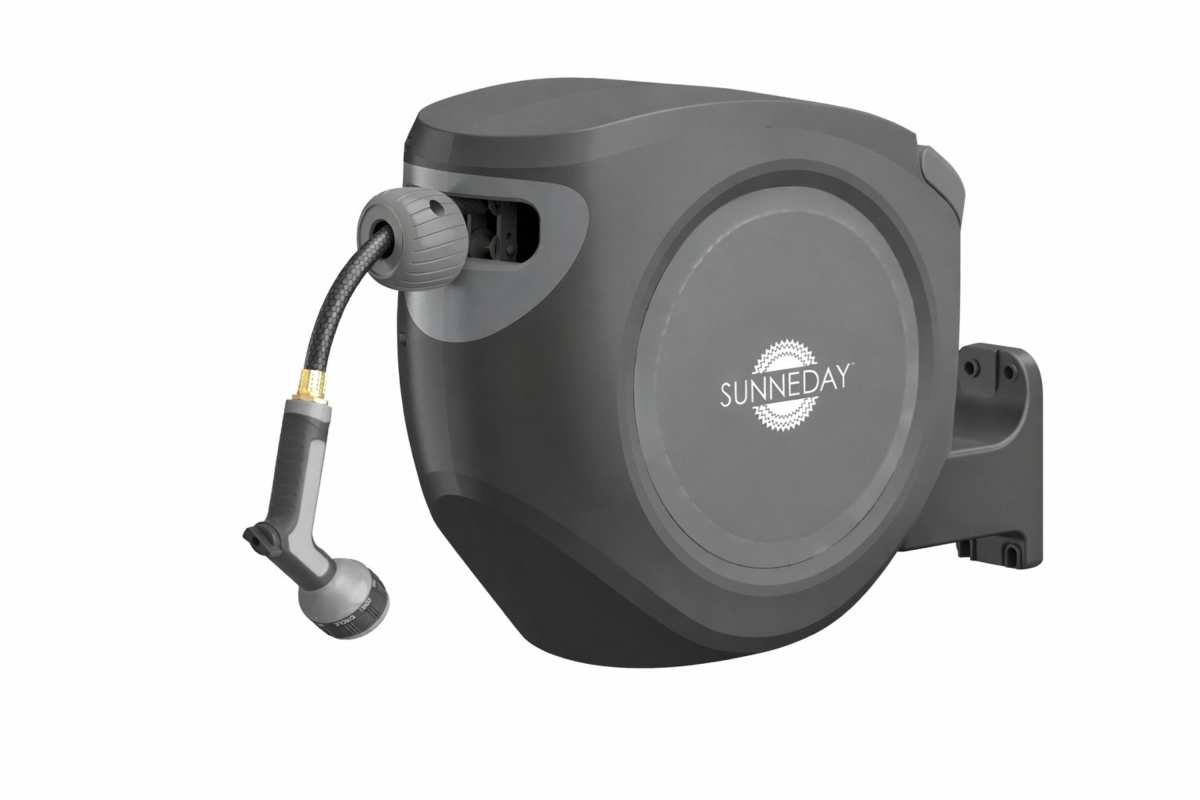 SW-30B  SW-30B 100ft Retractable Hose Reel 5/8 | Automatic Retractable w/Wall Mount | Easy to Assemble Reel w/Flexible Swivel Mount