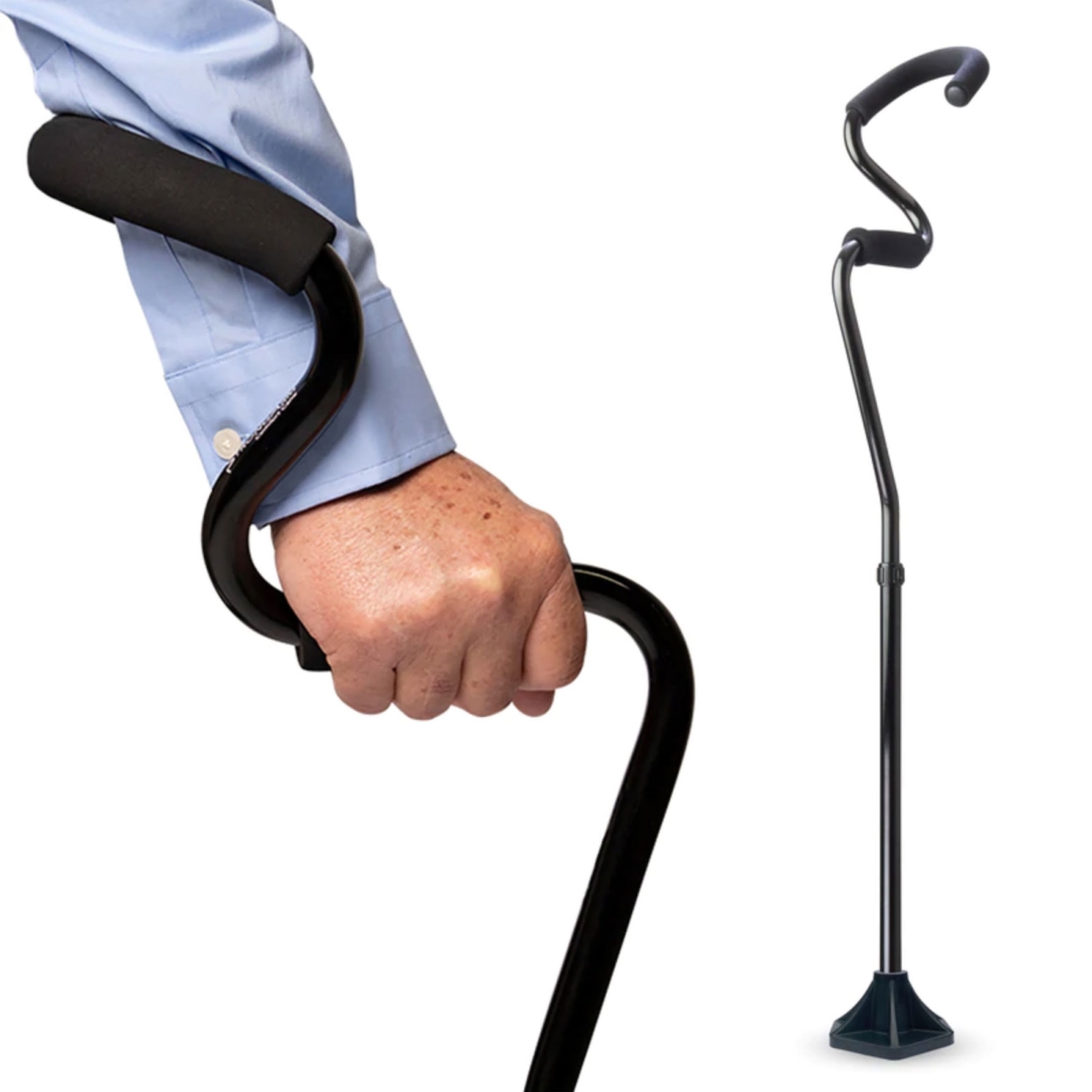 Picture of Sunset Healthcare Solutions BM001 StrongArm Adjustable Comfort Cane, Black