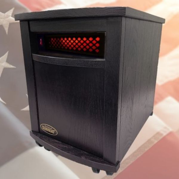 Original Amish Hand Crafted Infrared Heater, Prairie Night Oak