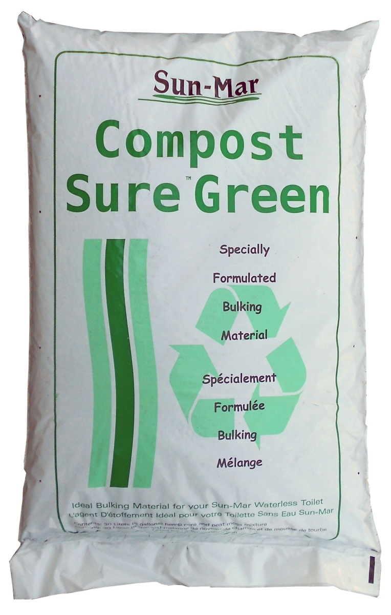 Sun-Mar Compost Sure Green case Dry & Self Contained Composting Toilet Solutions, Case of 5