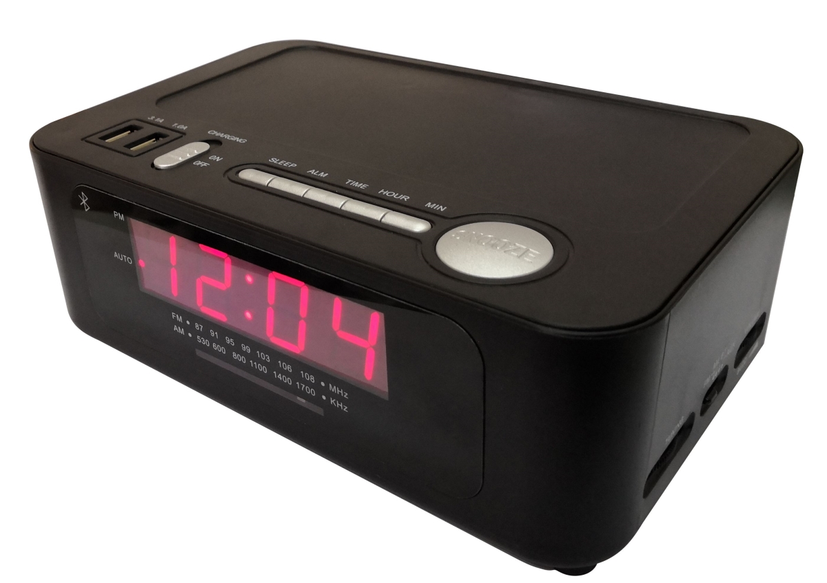 Picture of Sonnet Industries R-1212 Wireless Charging Clock Radio with 2 USB Charging Ports
