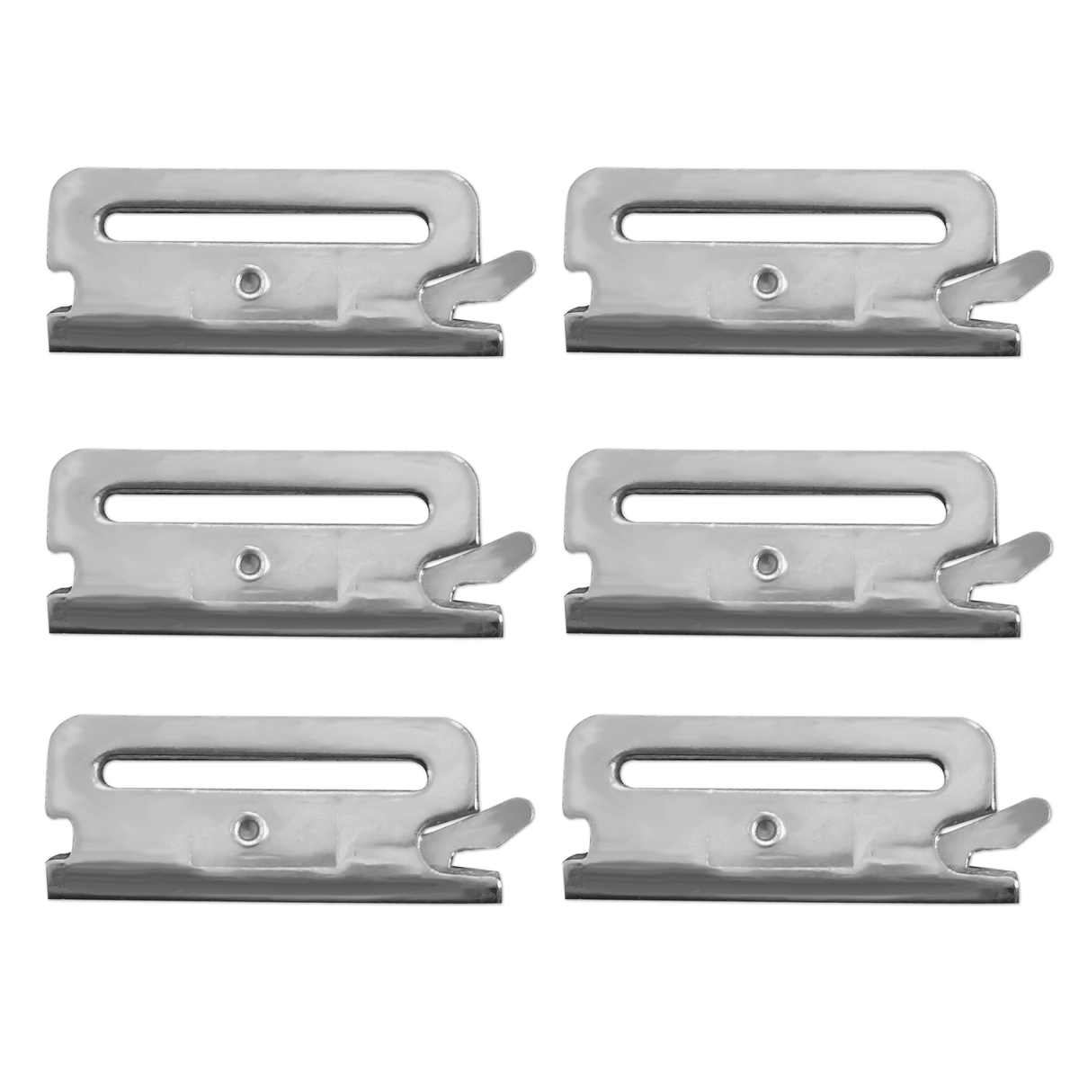 SLAEI6 E-Fitting for 2 in. Straps & Connects to E-Track - Zinc Plated, Pack of 6