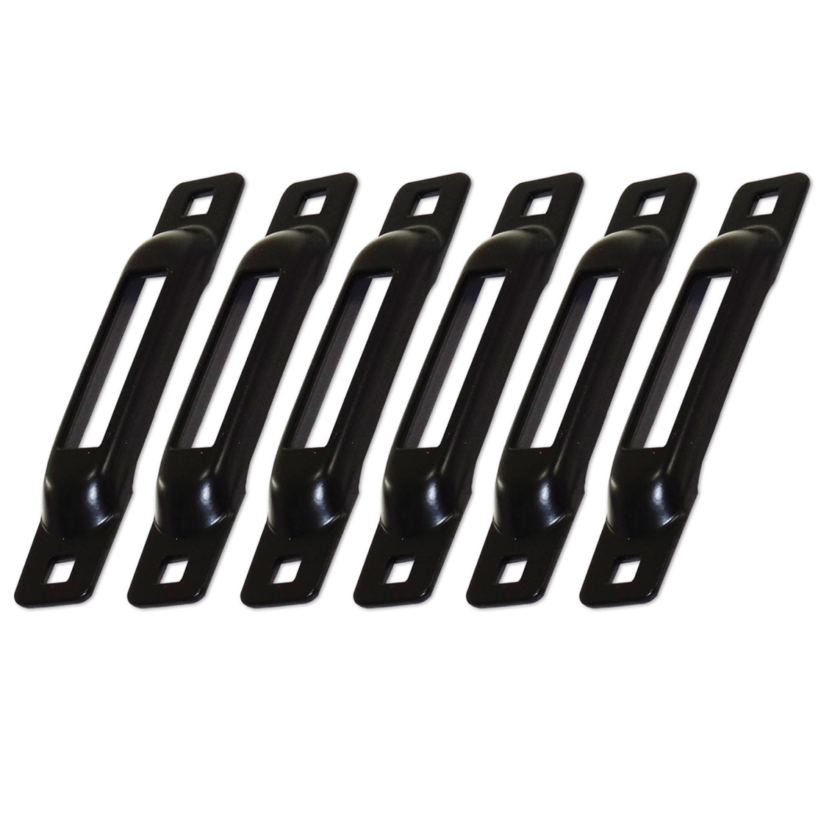 SLSB6 E-Track Single Strap Anchors - Black Powder Coated, Pack of 6