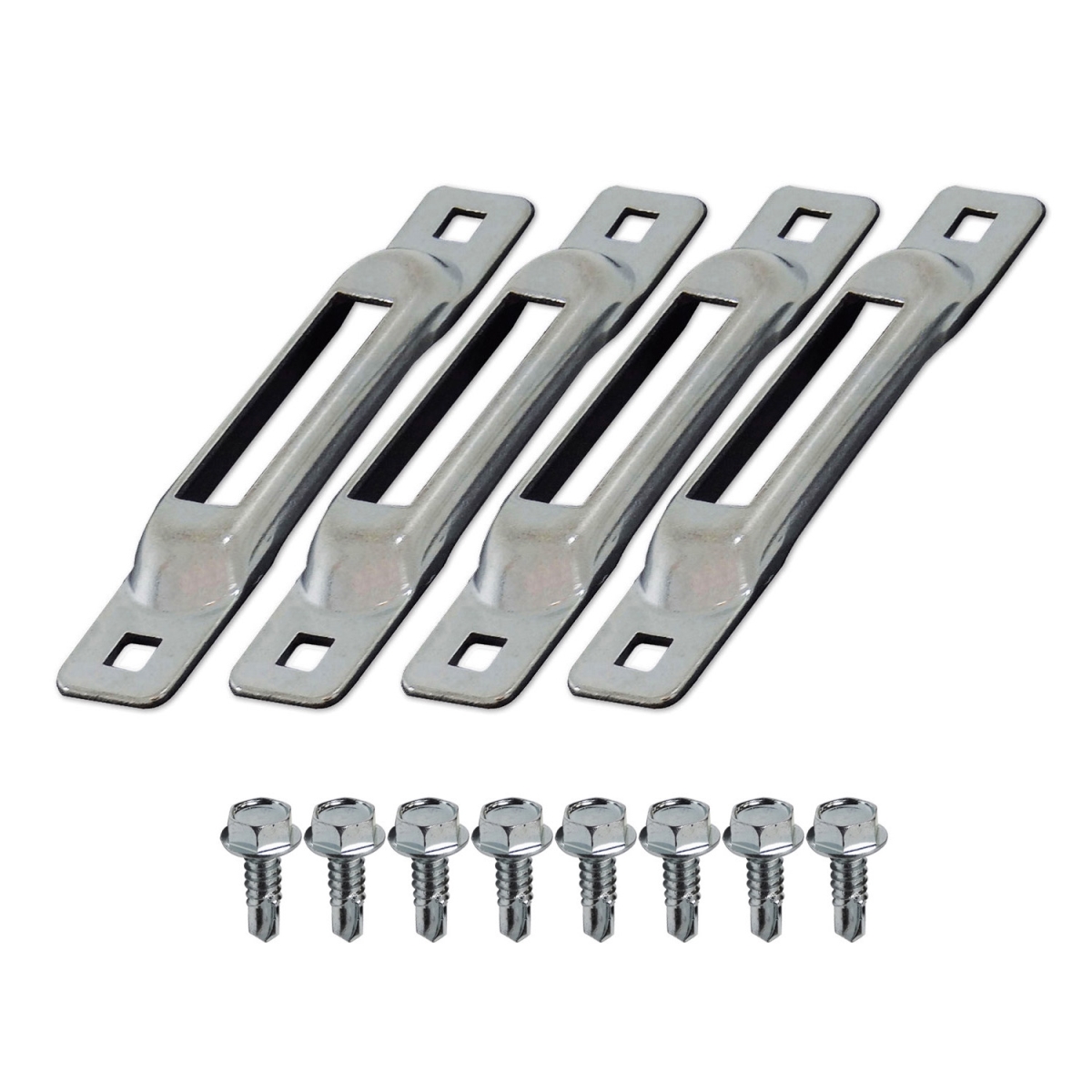 SLSZ4FS Self-Drilling Screws E-Track Single Strap Anchors - Zinc Plated, Pack of 4