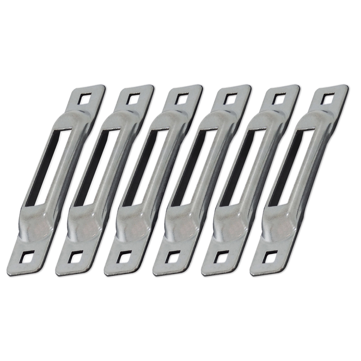 E-Track Single Strap Anchors - Zinc Plated, Pack of 6