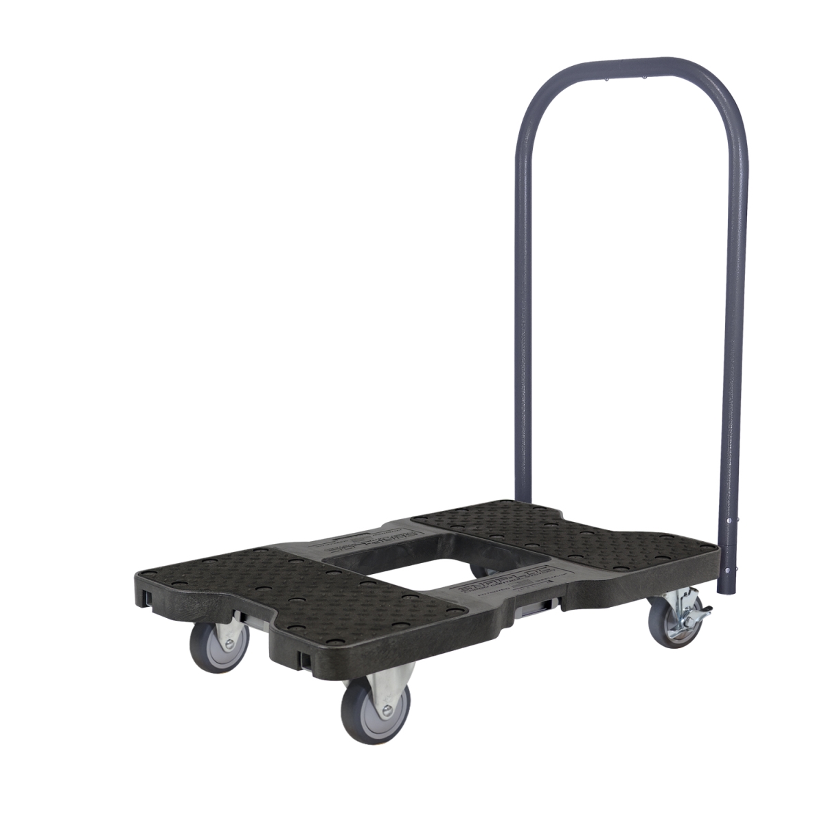 SL1200P4TB 1200 lbs Professional E-Track Push Cart Dolly - Black