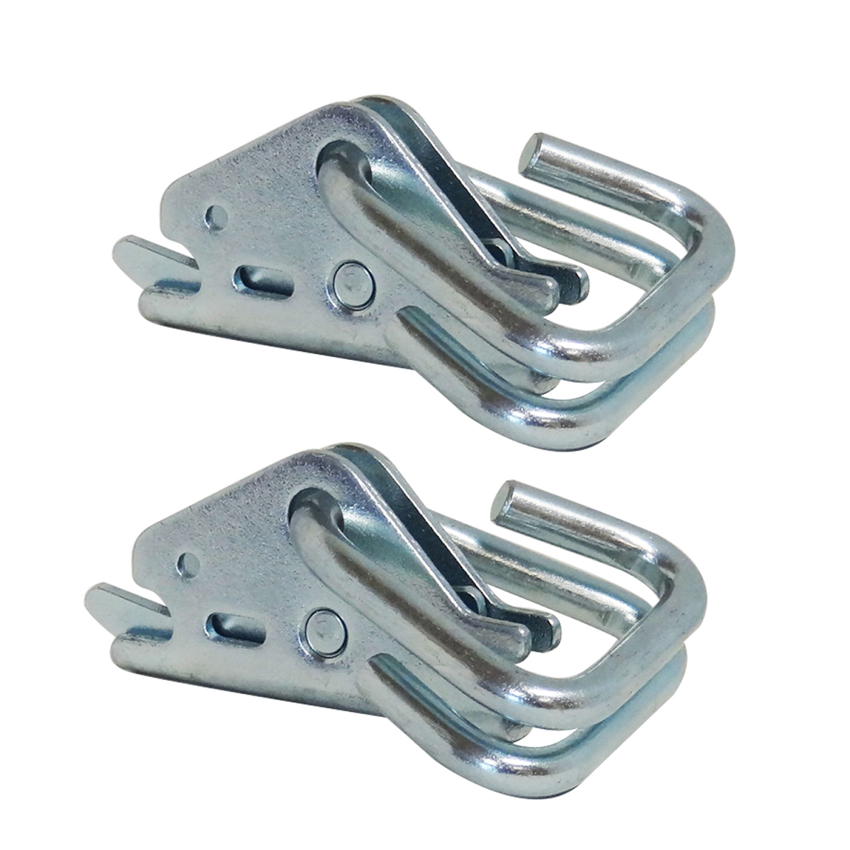 SLAEAHRI2 3,000 lbs Hook-Ring Adapter, Slips Into Ends of Hook Straps for Easy No Threading Connection to E-Track - Zinc Plated, Pack of 2