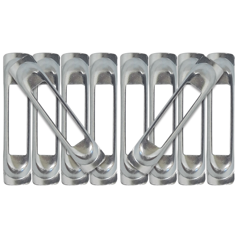 3 - 000 lbs Weld-On Contoured E-Track Single Strap Anchors - Pack of 10