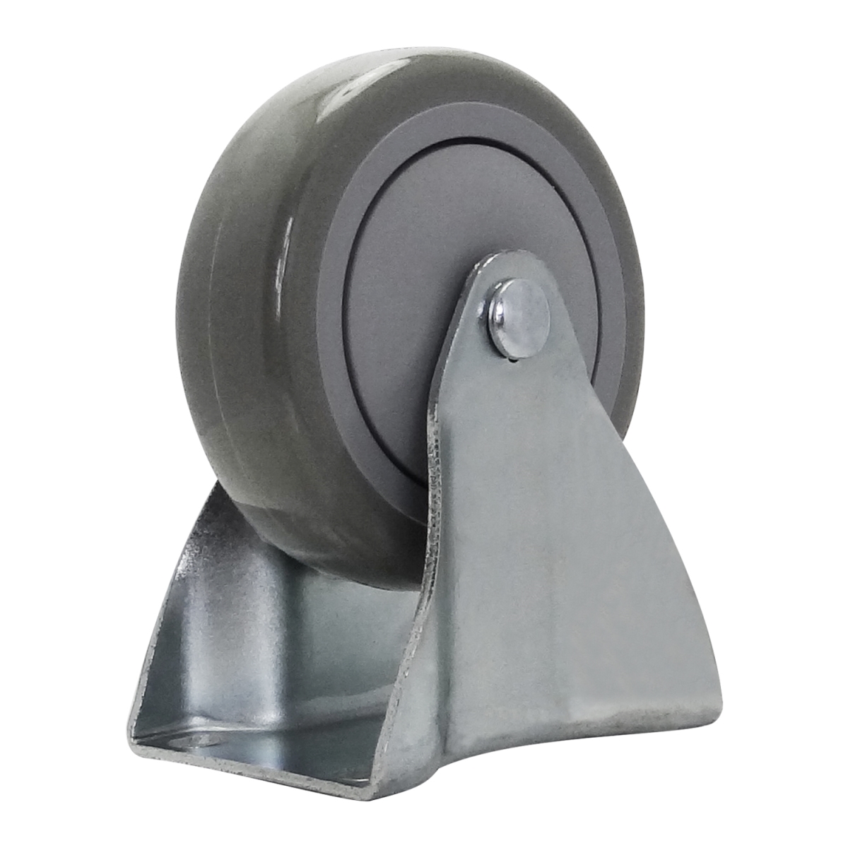 SLAC4FP 4 in. Industrial Polyurethane Fixed Rigid Caster, 375 lbs