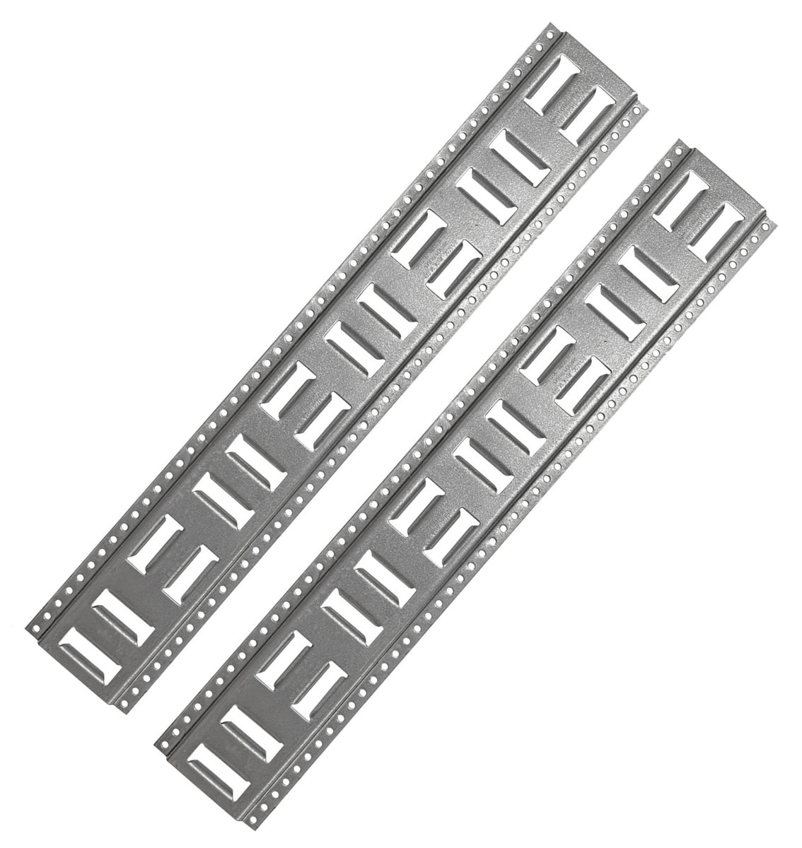 SLAET32G2 32 in. Fast-Track E-Track Galvanized Steel Horizontal Vertical Logistic Tie-Down for Pickups, Trucks & Trailers - Pack of 2