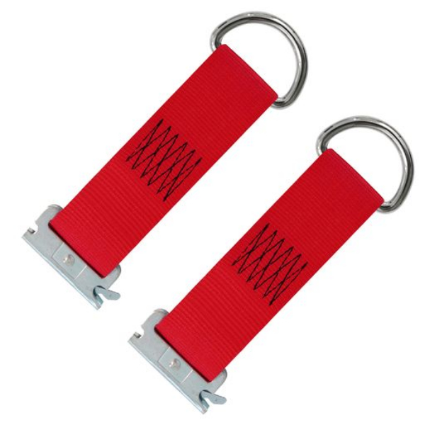 SLTE200DR2 2 x 9 in. E-Track D-Ring Tie-Down Strap - 4400 lbs - Pack of 2
